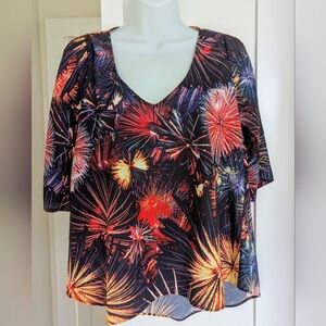 Lovers + Friends Multicolor Fireworks Blouse
